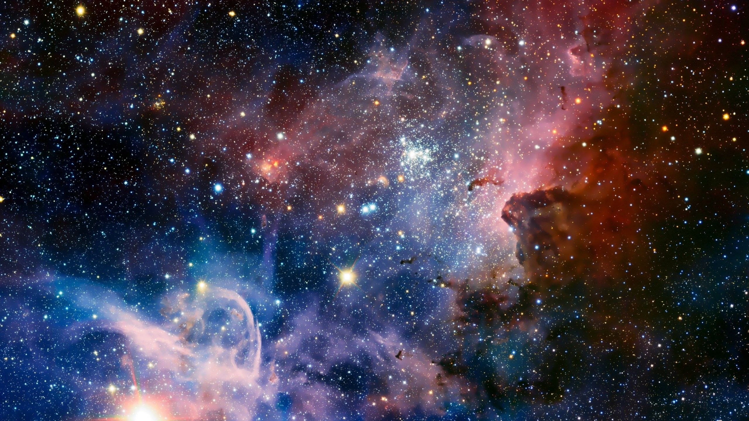 Nebulosa spaziale colorata stelle, 2560x1440 1440p, Desktop
