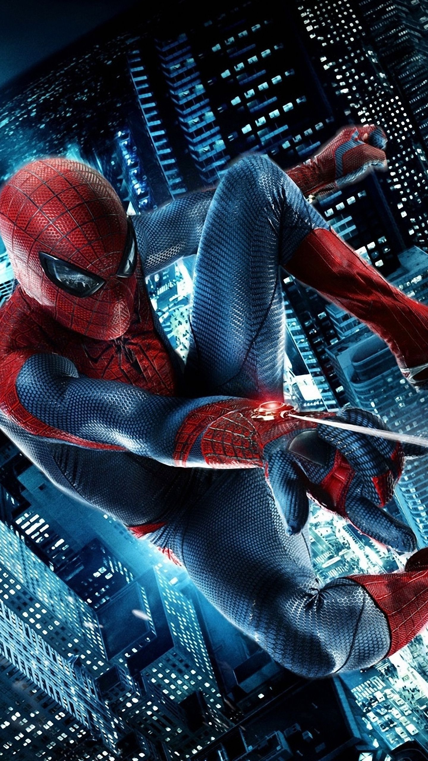 Spider-Man in salto città, Uomo Ragno, sfondi per Telefono, 1440x2560 Full HD Verticale, Smartphone