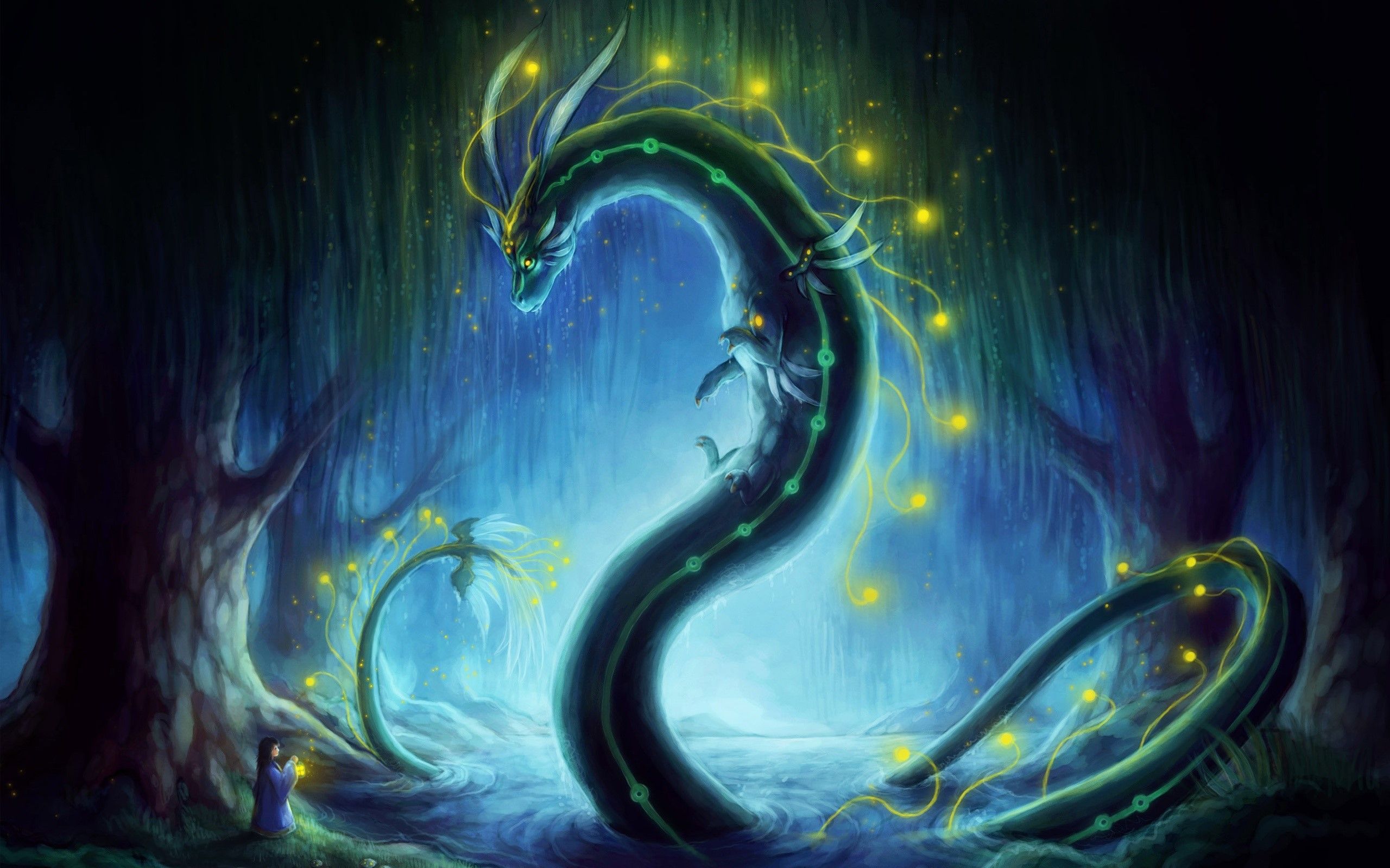 drago serpente fantasy foresta, 2560x1600 WQXGA, MacBook Pro