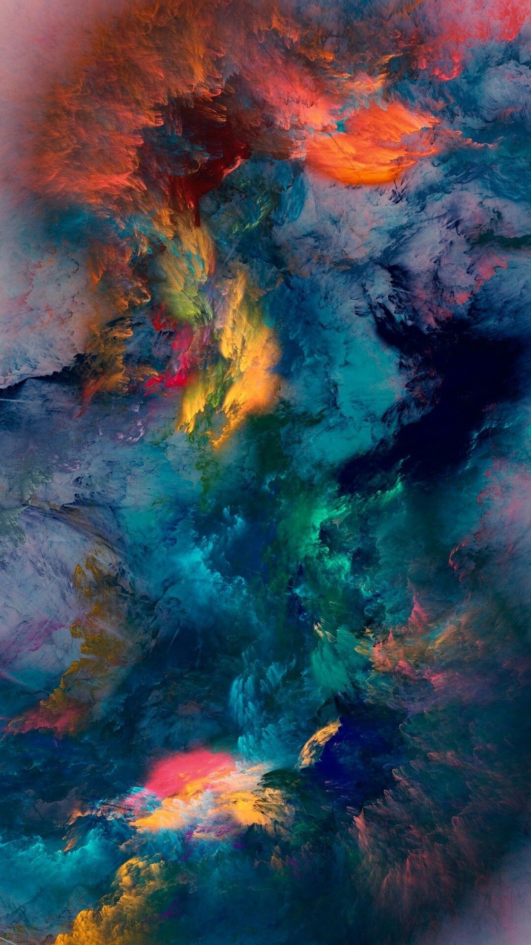 Nuvole colorate astratte fantasy, 1080x1920 Verticale, Telefono