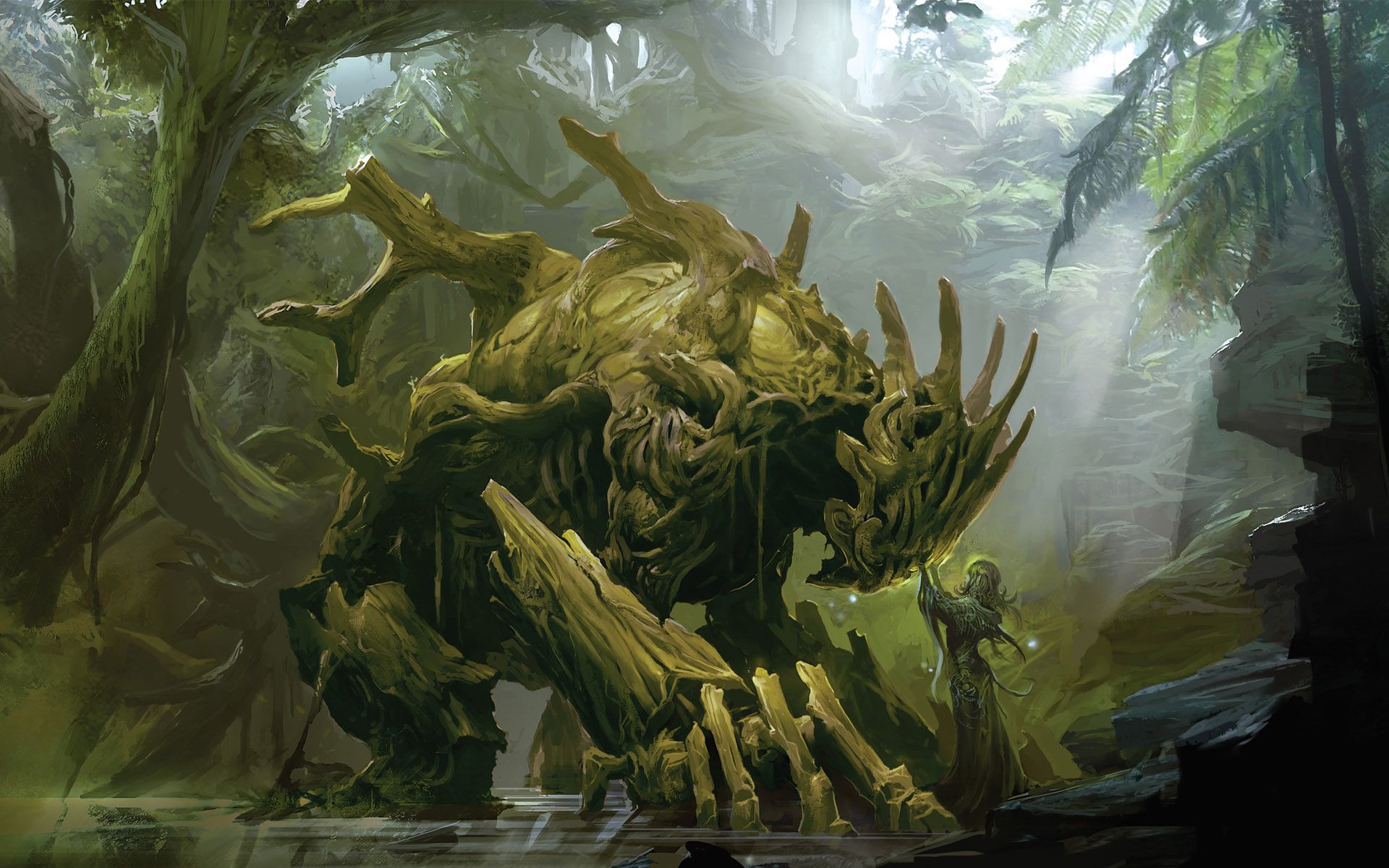 Mostro creatura foresta fantasy, 1920x1200 Full HD+ WUXGA, Laptop