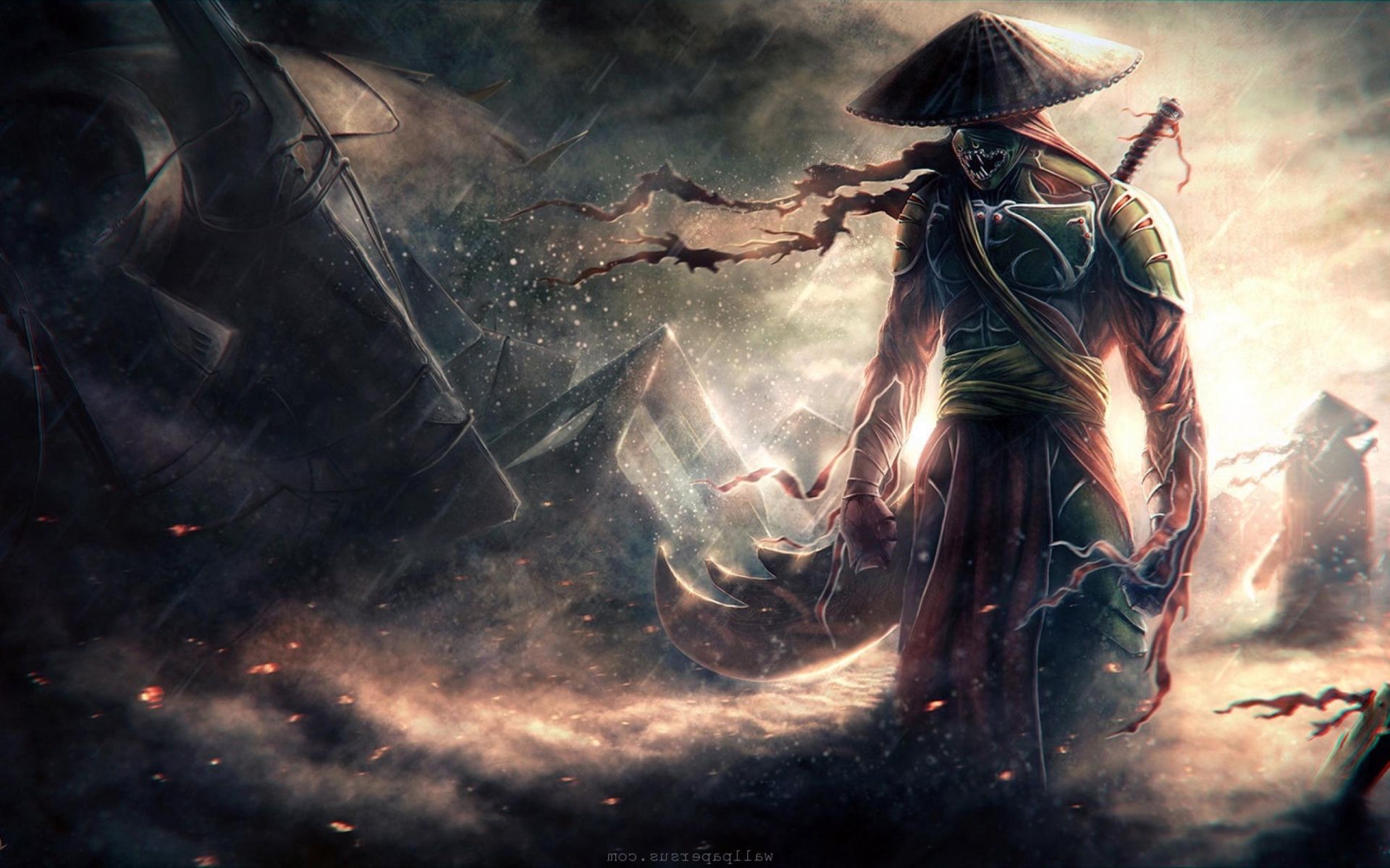 Guerriero samurai fantasy oscuro, 1920x1200 Full HD+ WUXGA, PC Desktop