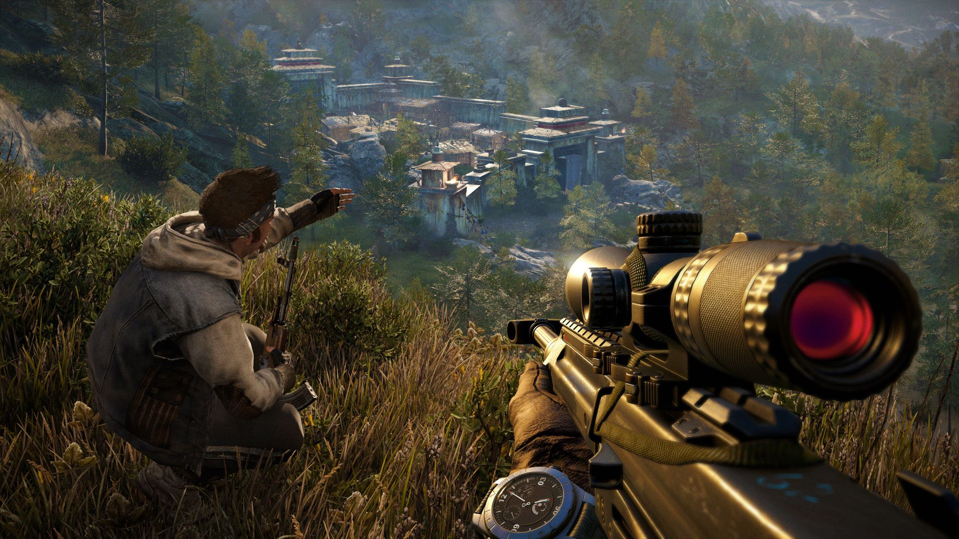 Foresta nebbiosa Far Cry 4, 5760x1280 Ultrawide, Dual Monitor