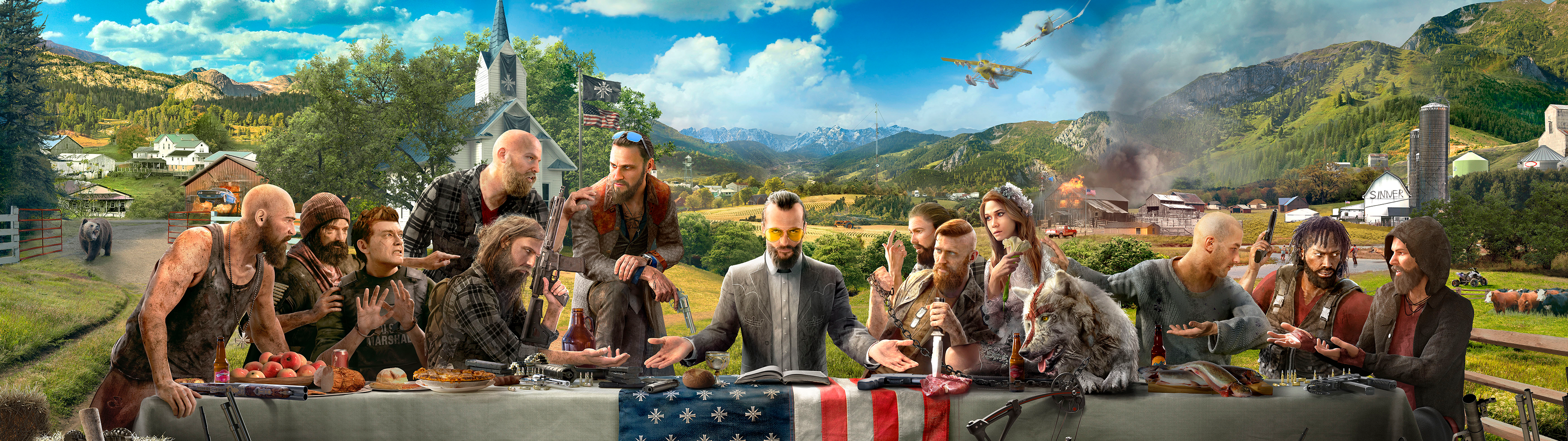 Far Cry 4 Pagan Min montagne, 2880x1080 Panoramico, Dual Screen