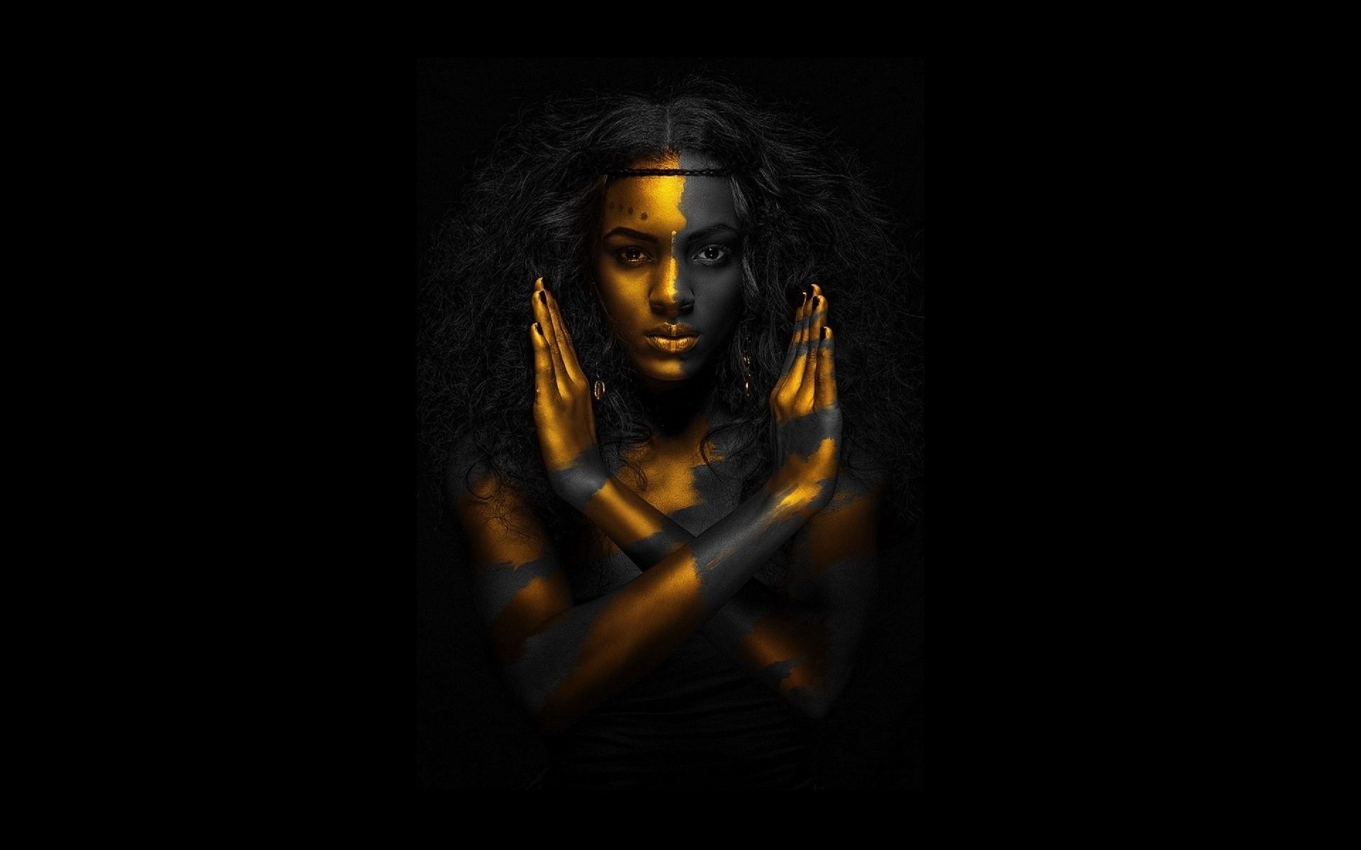 Faraone dorato su nero, 1920x1200 WUXGA, Desktop