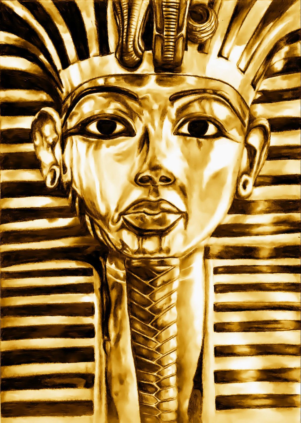 Maschera d'oro faraone egizio, 1024x1440 Full HD Verticale, iPhone