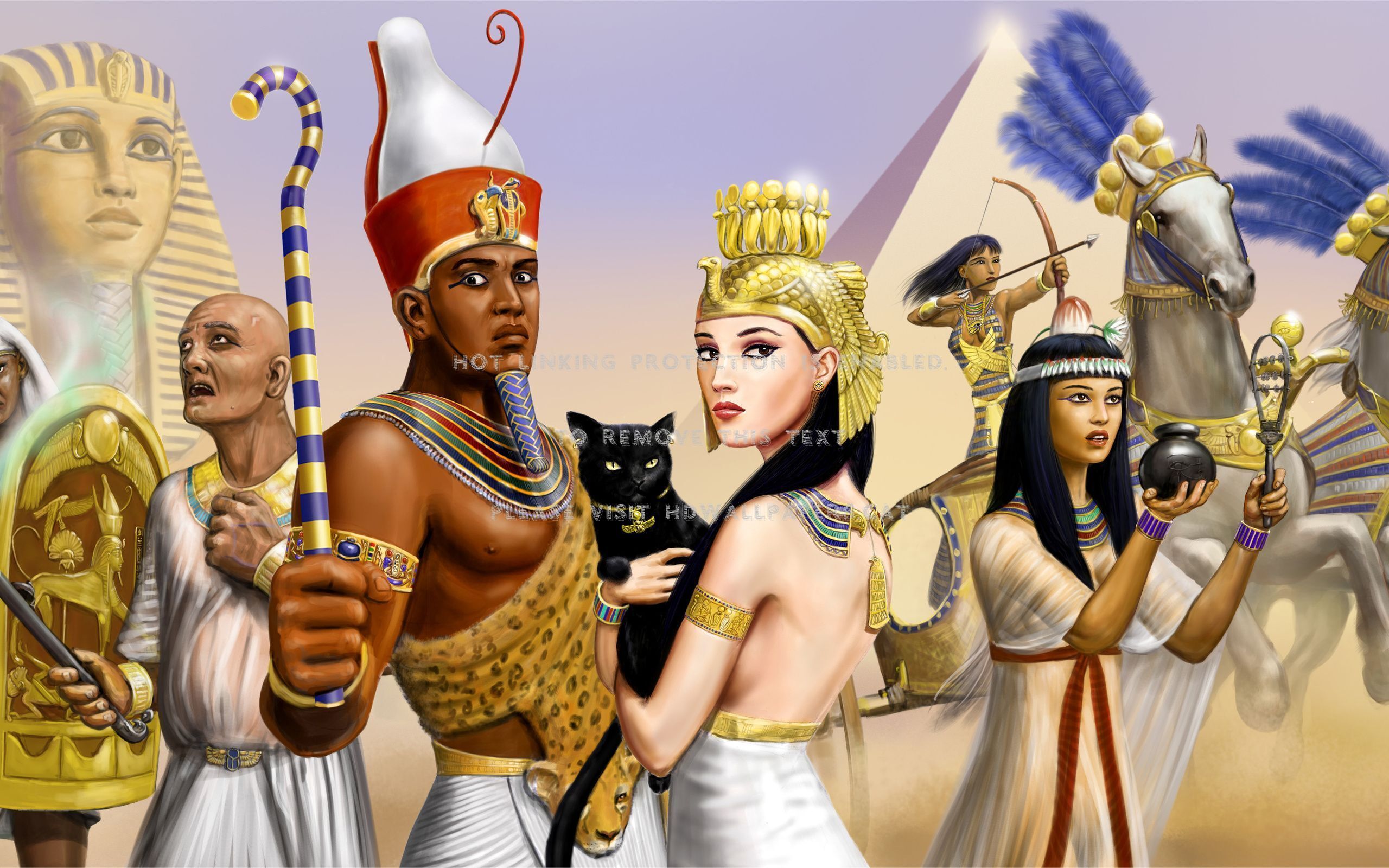 Faraone e Cleopatra egiziani, 2560x1600 2K+, Desktop