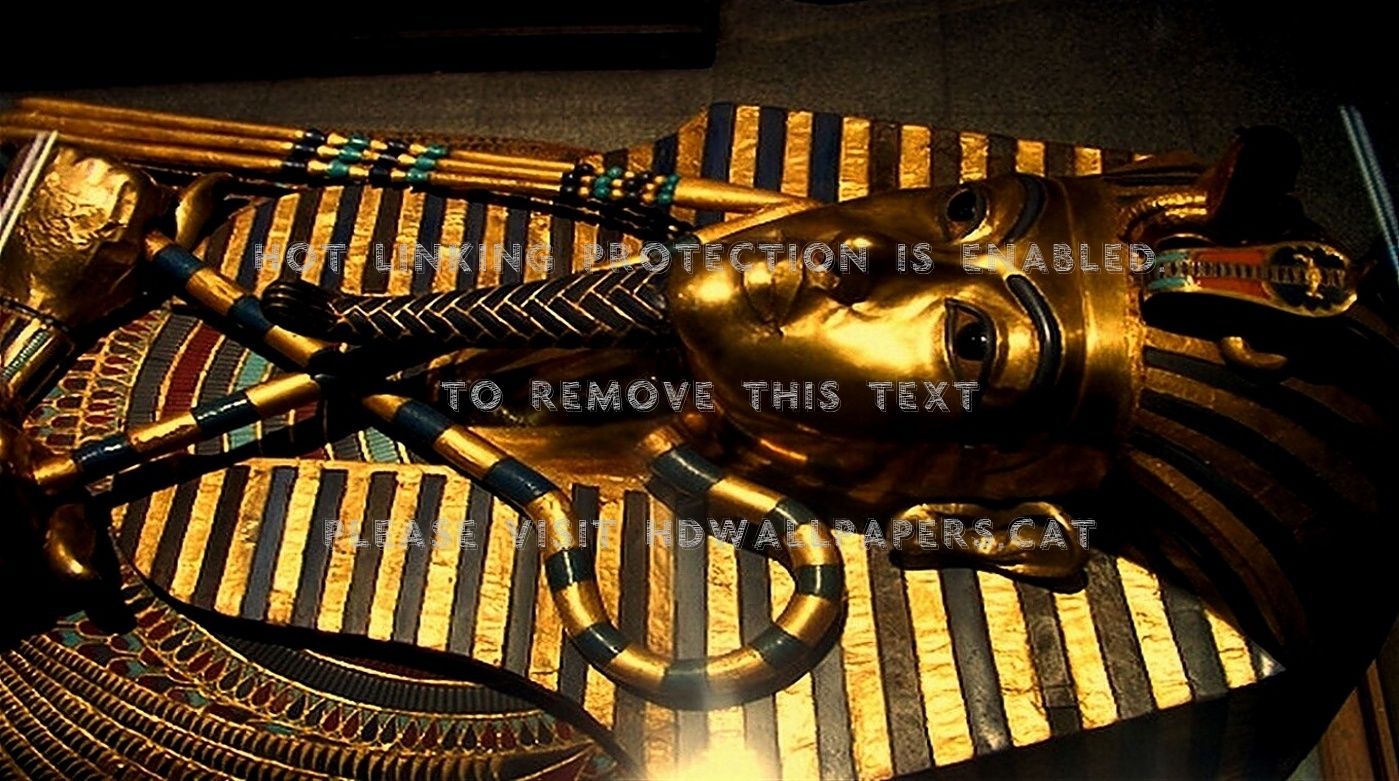 Maschera dorata faraone Tutankhamon, 1399x781 720p, Laptop
