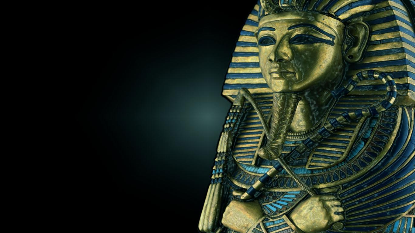 Maschera dorata Faraone Tutankhamon, 1366x768 HD, Desktop