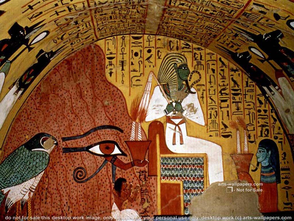 Pittura egizia con Occhio di Horus, 1024x768 HD, PC