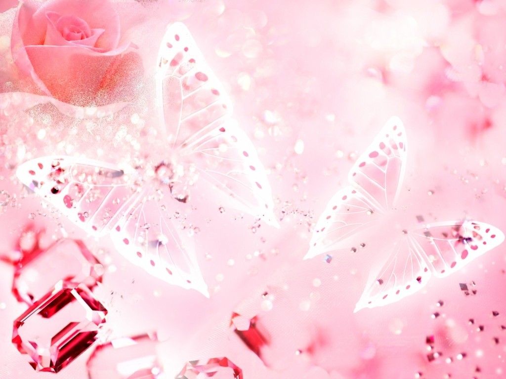 Farfalle neon rosa brillanti, 1024x768 HD, PC
