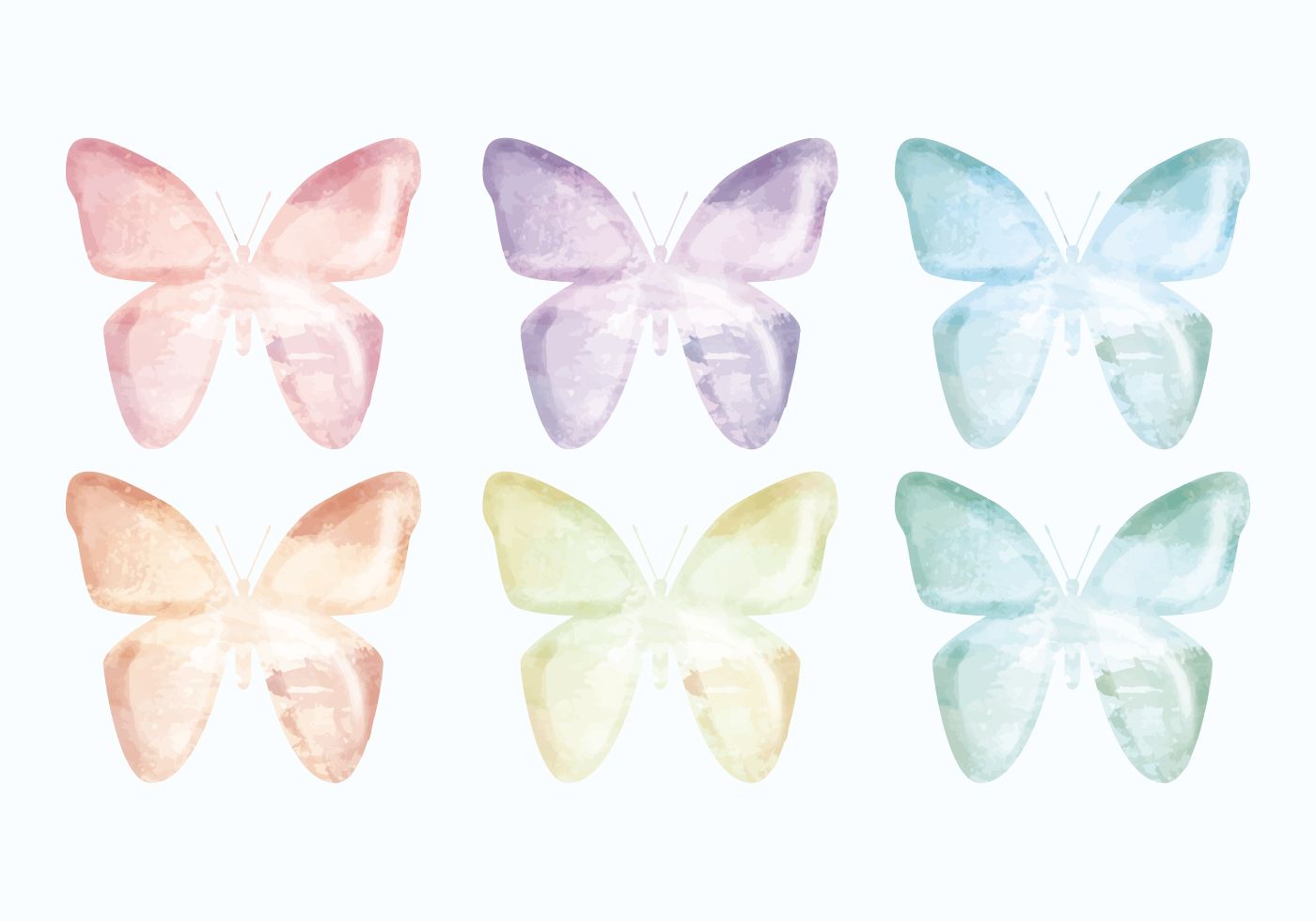 Farfalle acquerello colori pastello, 1400x980 HD, Desktop
