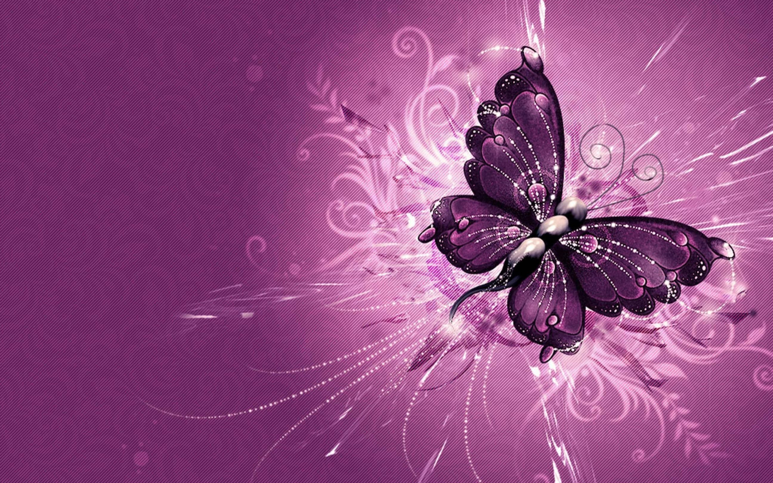 Farfalla viola decorativa astratta, 2592x1620 2K+, Desktop
