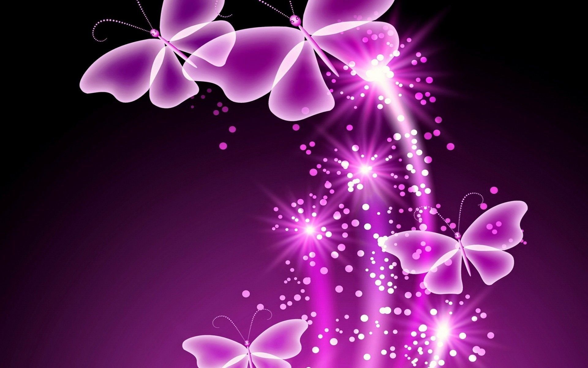Farfalle viola luminose scintillanti, 1920x1200 Full HD+ WUXGA, PC