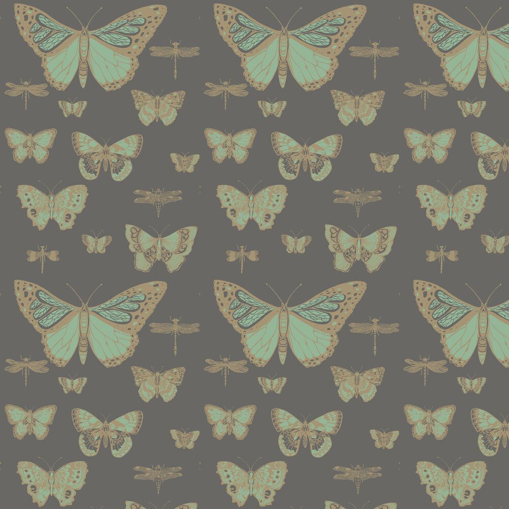 Farfalle e libellule verdi grigio, 1000x1000 HD, Laptop