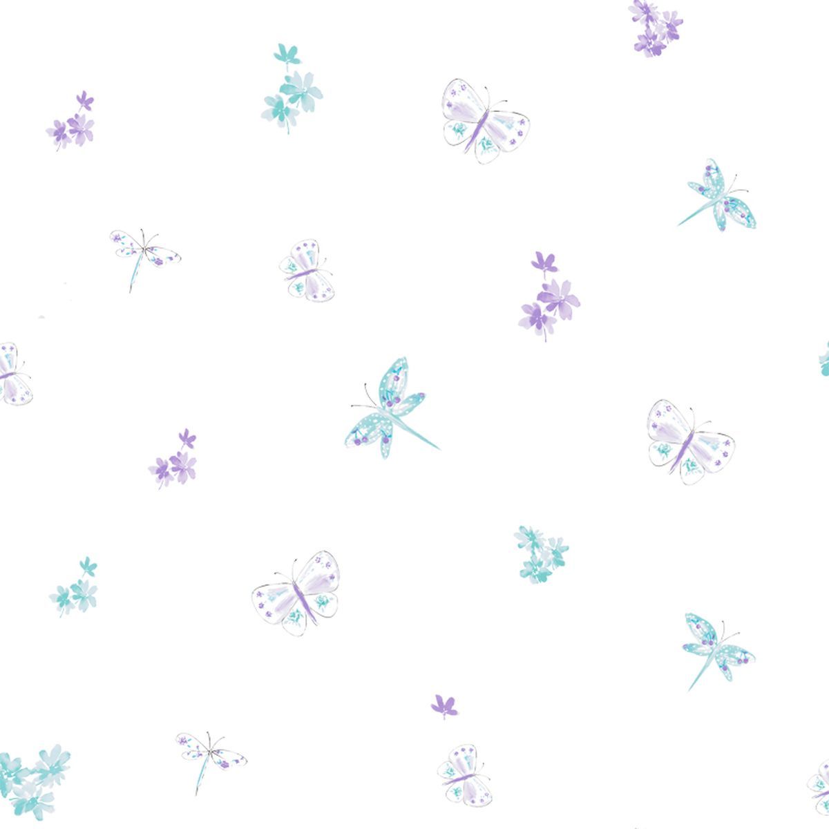Farfalle e libellule viola turchese, 1200x1200 HD, Desktop