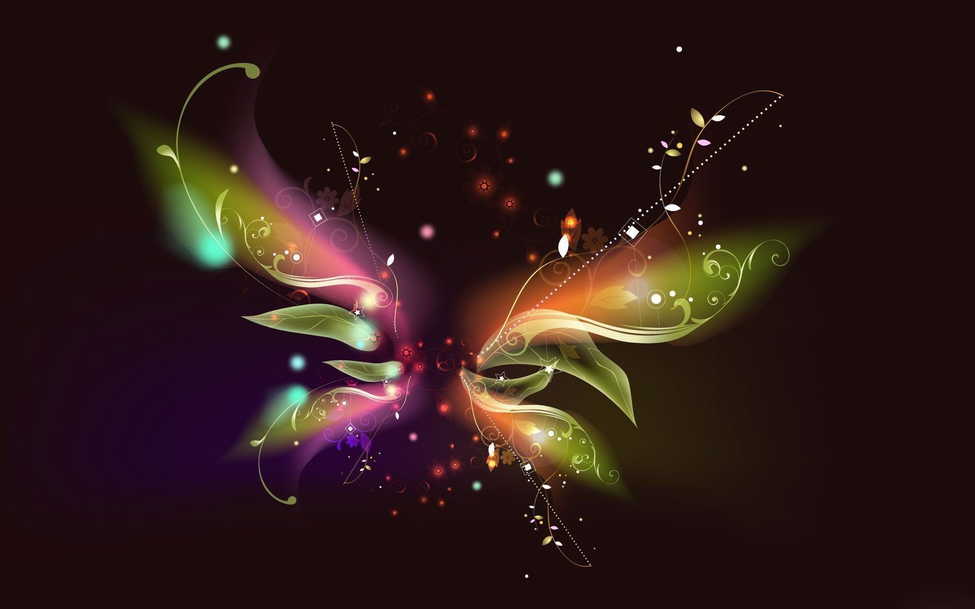 Farfalla astratta luminosa colorata, 1920x1200 Full HD+, PC Desktop