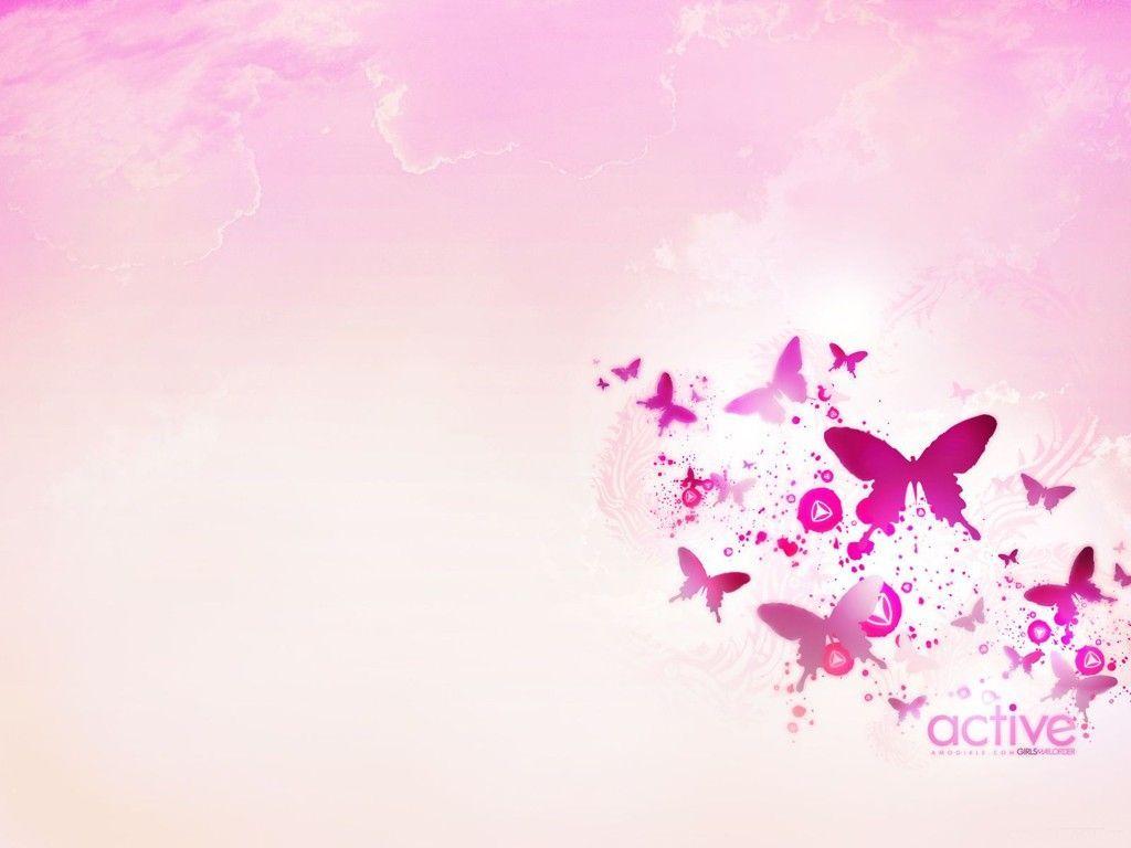 Farfalle rosa astratte, 1024x768 HD, Desktop