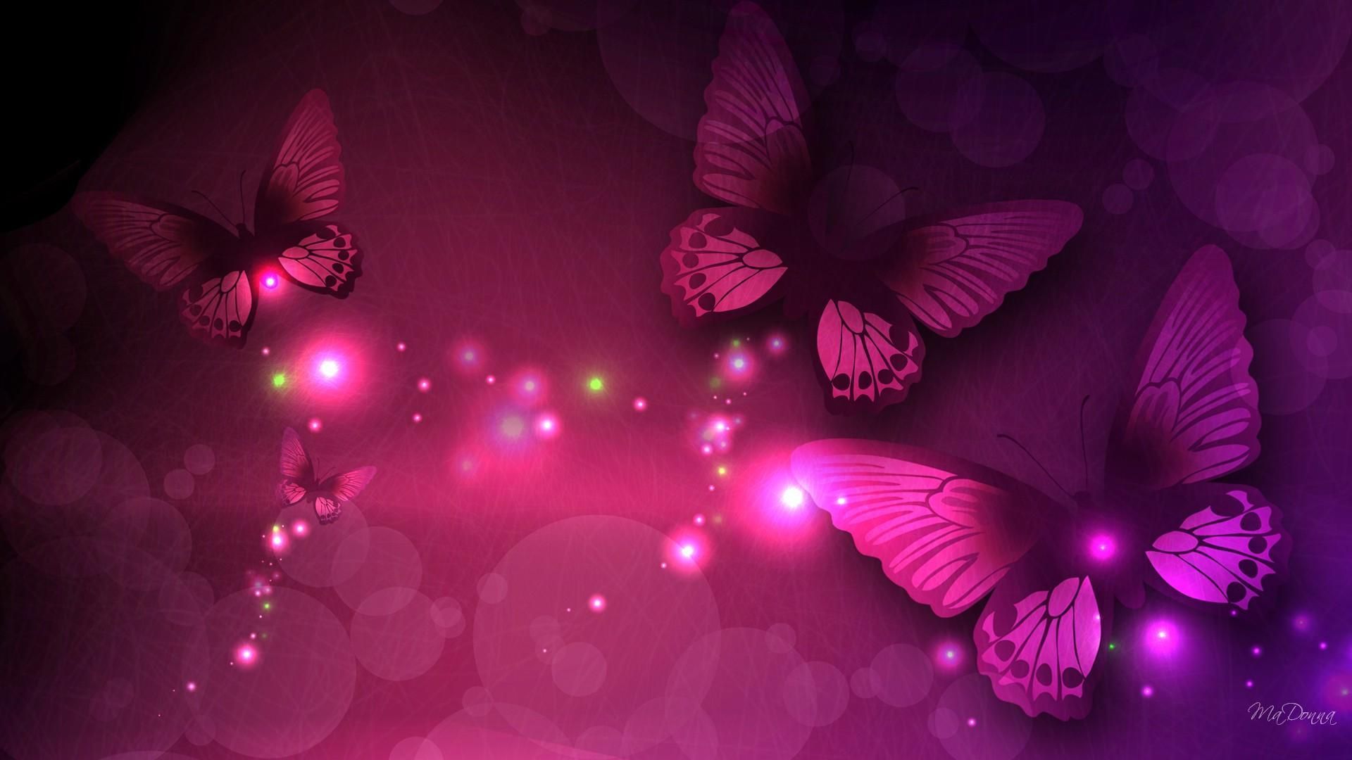 Farfalle rosa luminose, 1920x1080 1080p, PC