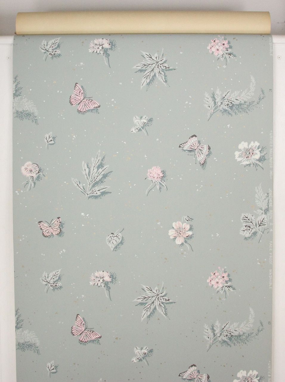 Farfalle rosa e fiori vintage, 956x1280 Full HD Verticale, iPhone