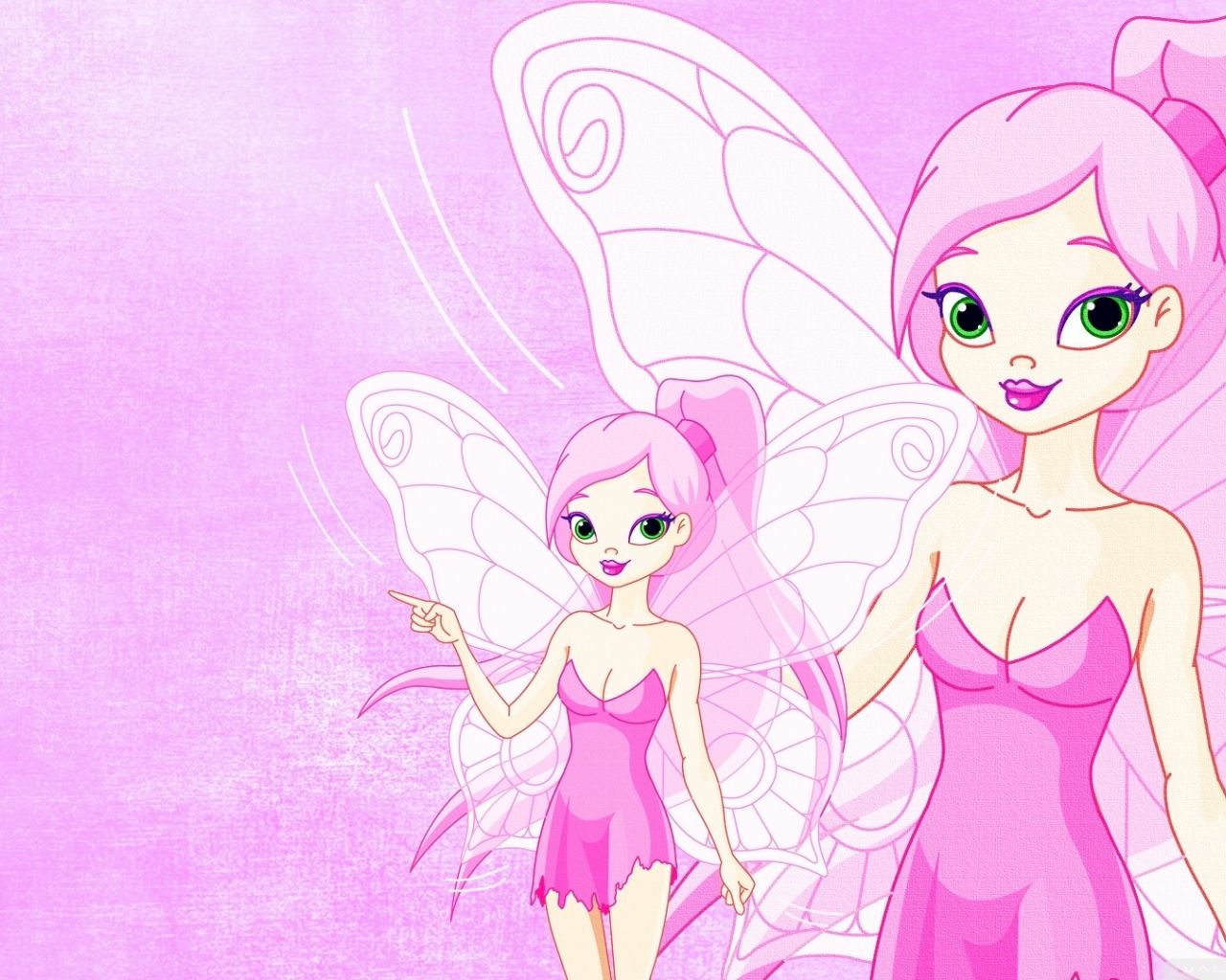 Fate farfalla rosa cartone, 1280x1024 HD, Desktop