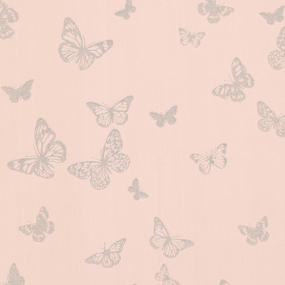 Farfalle argentate su rosa, 1000x1000 HD, Desktop
