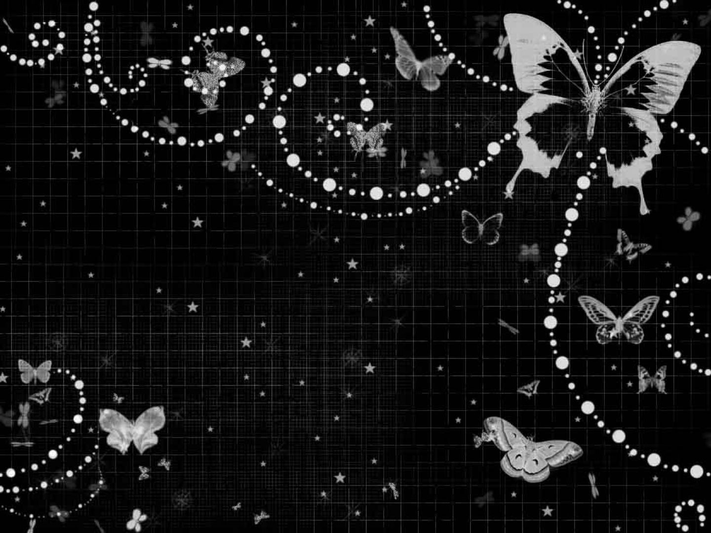 Farfalle bianche e nere decorative, 1440x1080 HD, Desktop