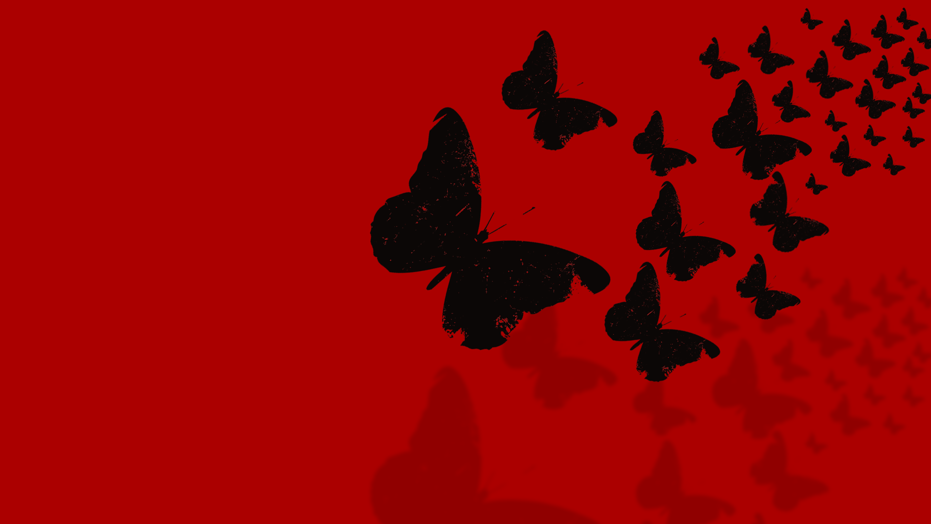 Farfalle nere su rosso, 1920x1080 Full HD, Laptop