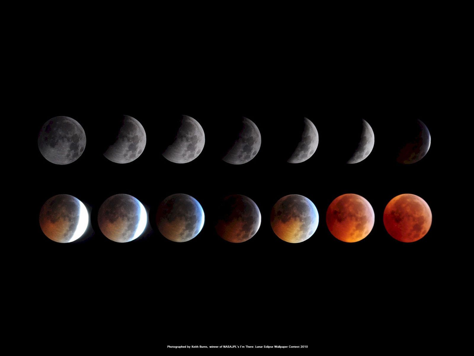 Fasi lunari eclissi lunare, 1600x1200 HD, Desktop