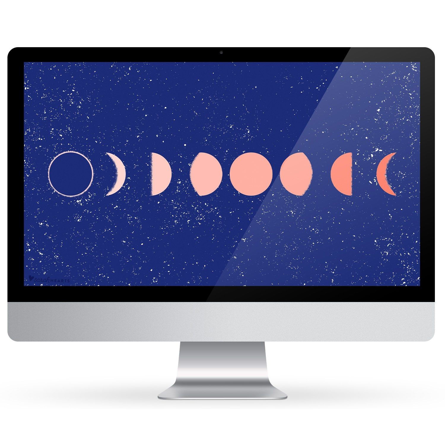 Fasi lunari monitor blu, 1500x1500 HD, Desktop