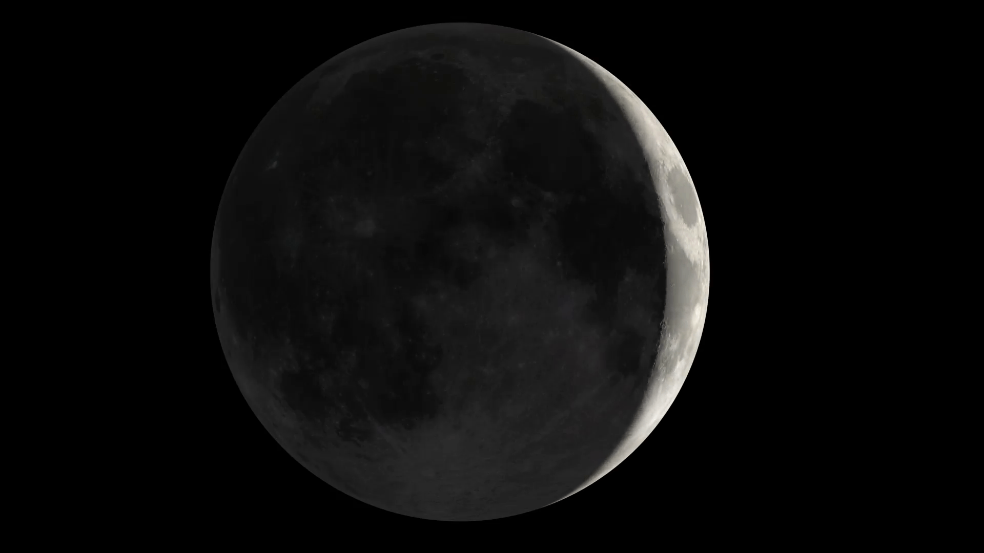 Fase lunare crescente scura, 1920x1080 1080p, Desktop