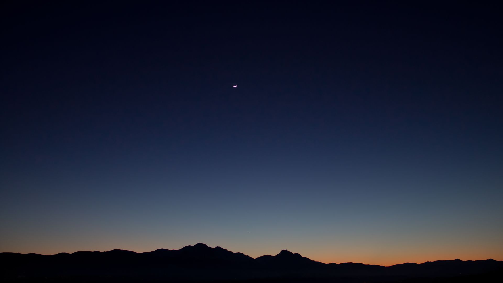 Fasi lunari montagne tramonto, 1920x1080 1080p, PC Desktop