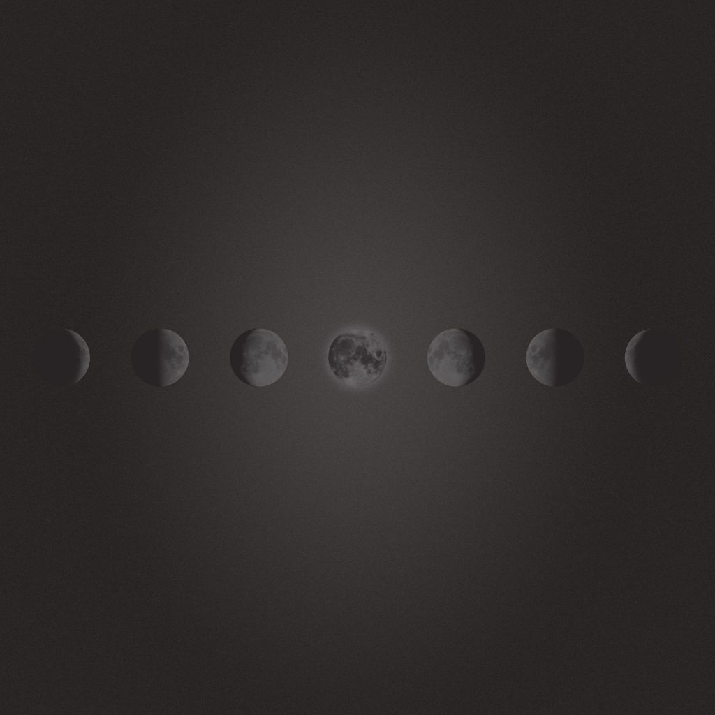 Fasi lunari sfondo scuro, 1024x1024 HD, PC Desktop