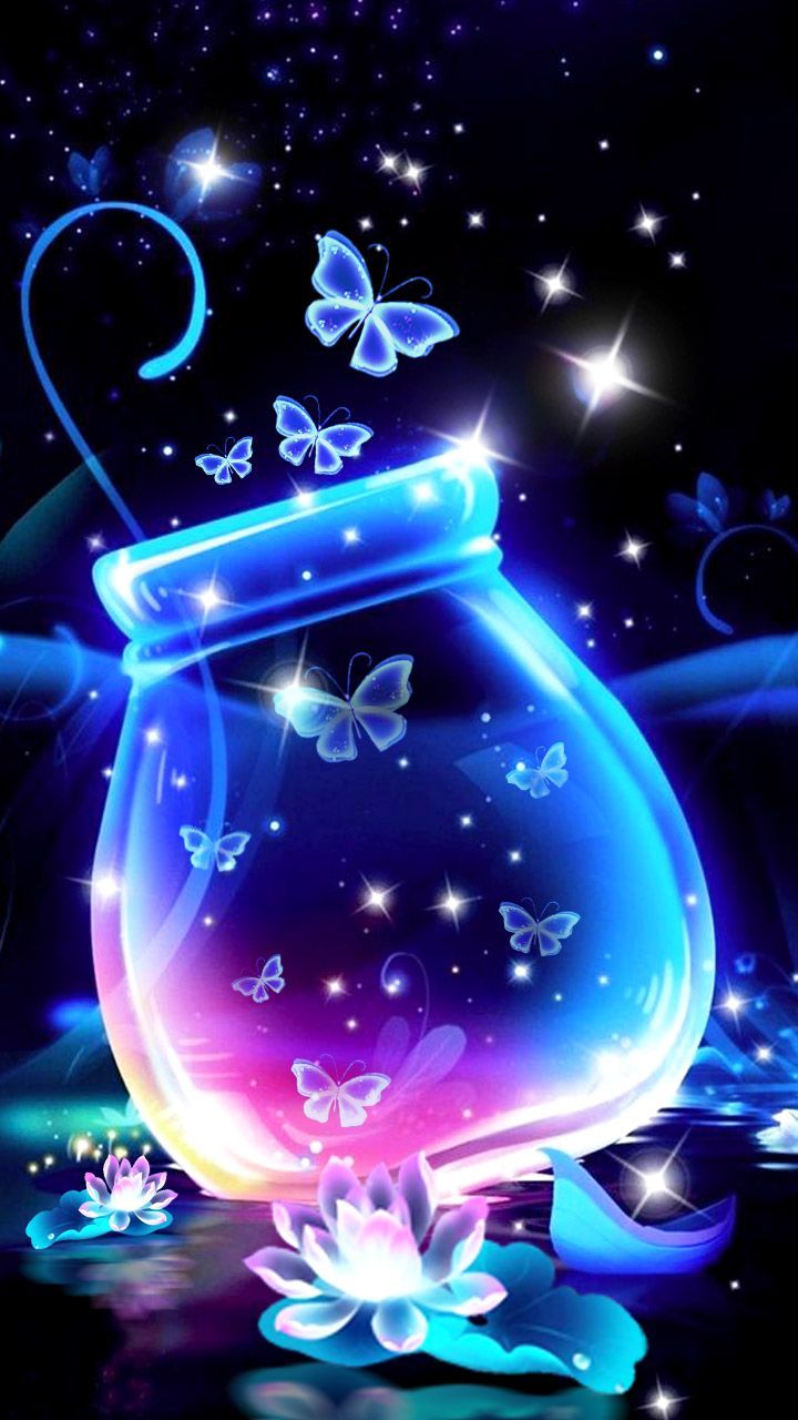 Farfalle luminose in barattolo, 720x1280 Full HD Verticale, iPhone