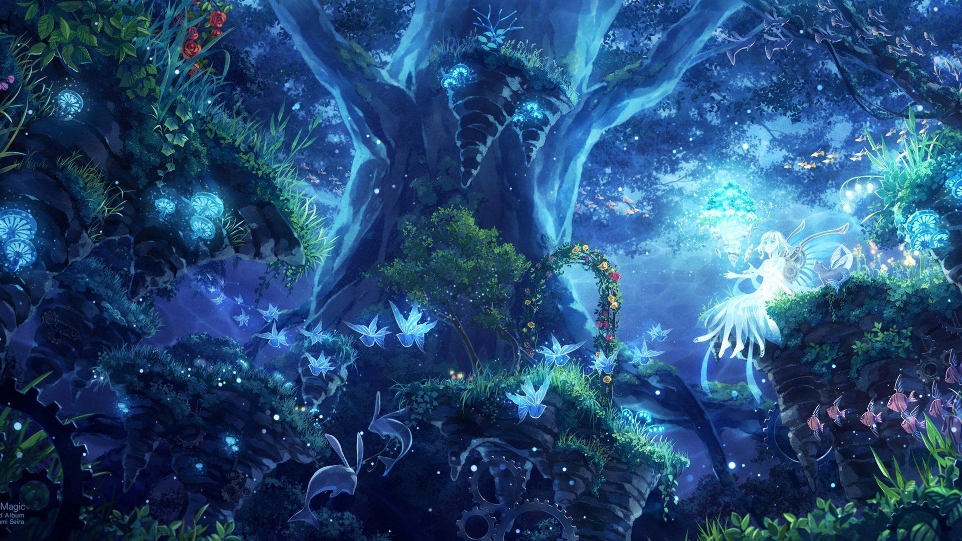 Fata luminosa nella foresta magica, 1920x1080 Full HD 1080p, PC Desktop