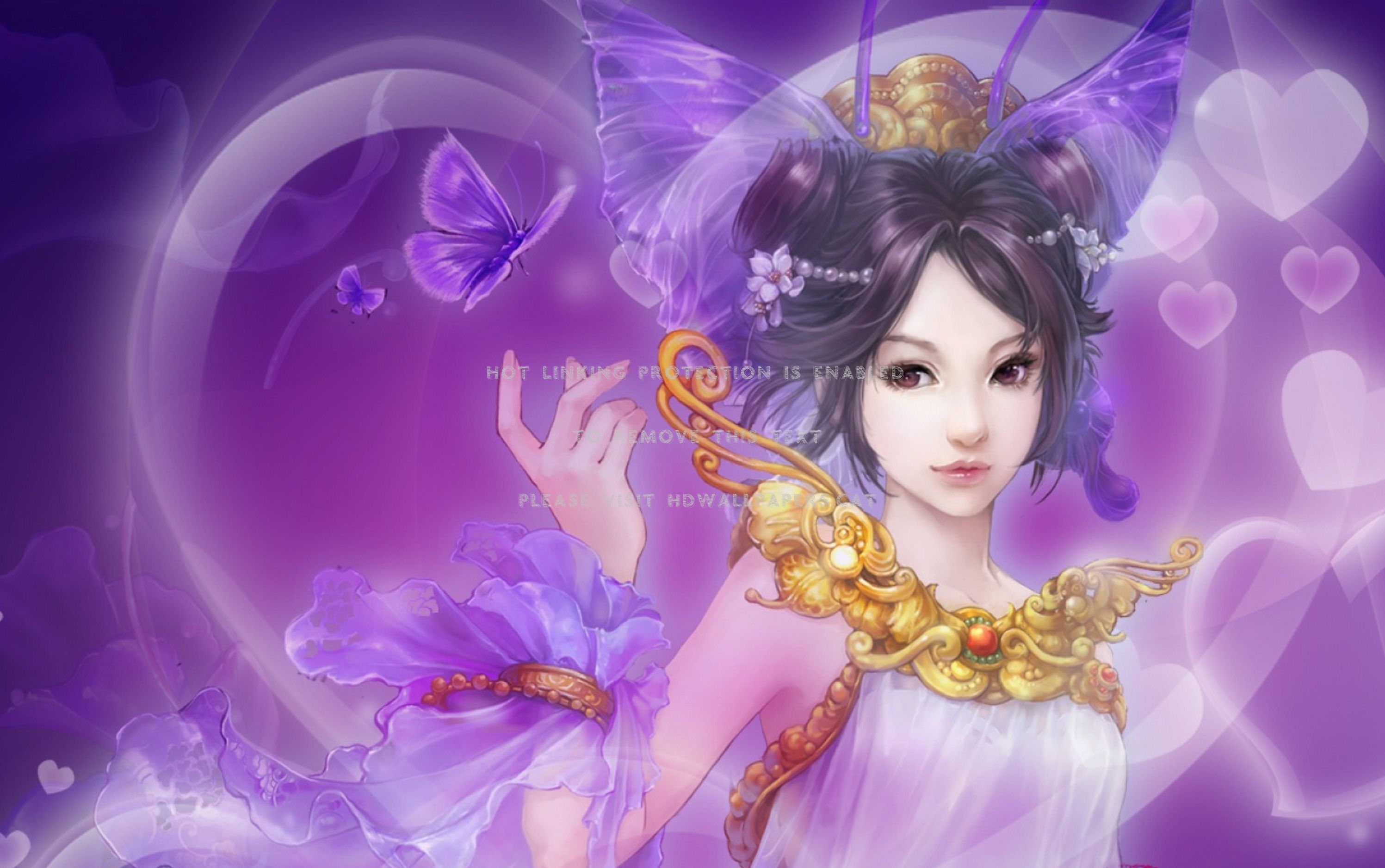Fata farfalla viola fantasy, 2994x1876 2K+, Monitor Gaming