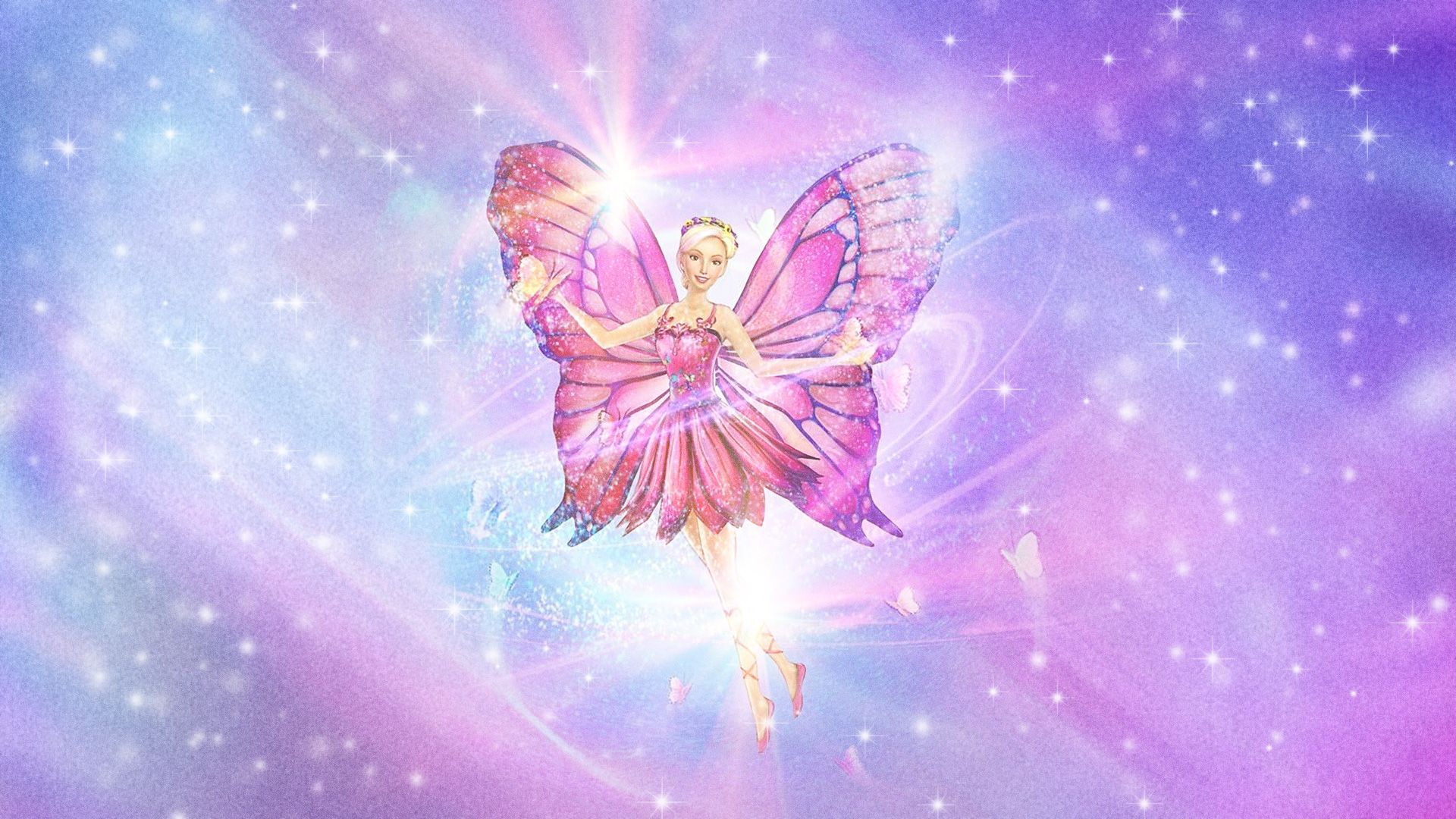 Fata farfalla rosa luminosa, 1920x1080 Full HD 1080p, PC