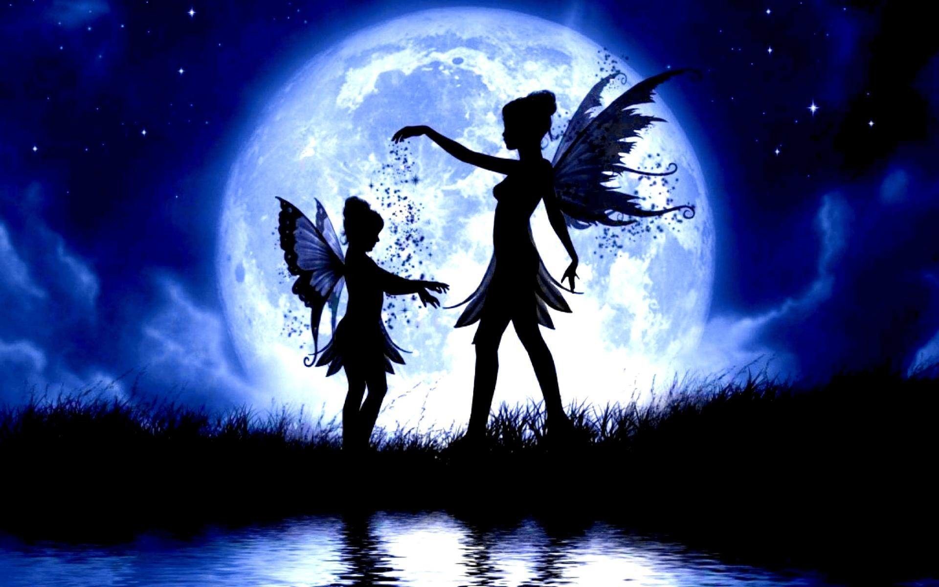 Fate silhouette luna blu, 1920x1200 Full HD+, PC Desktop