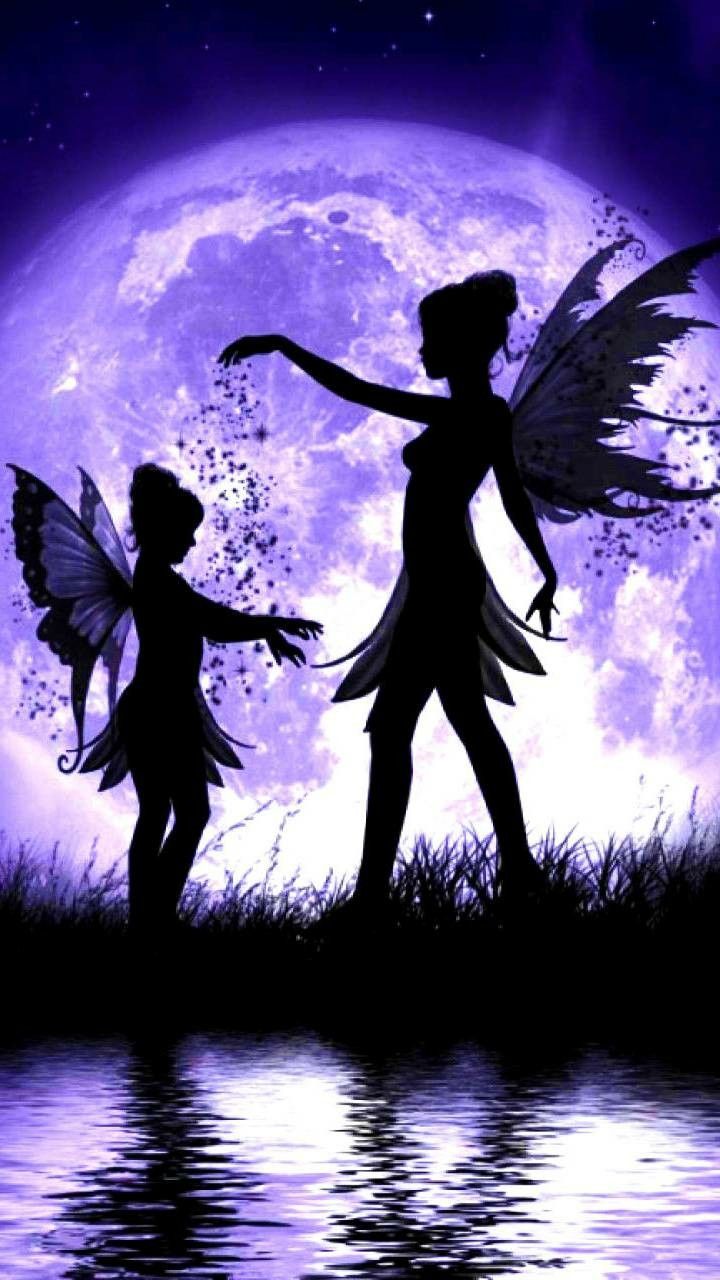 Fate silhouette luna viola, 720x1280 Full HD Verticale, Smartphone