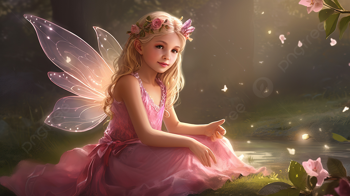 Fata bambina vestito rosa, 1200x673 HD, Laptop