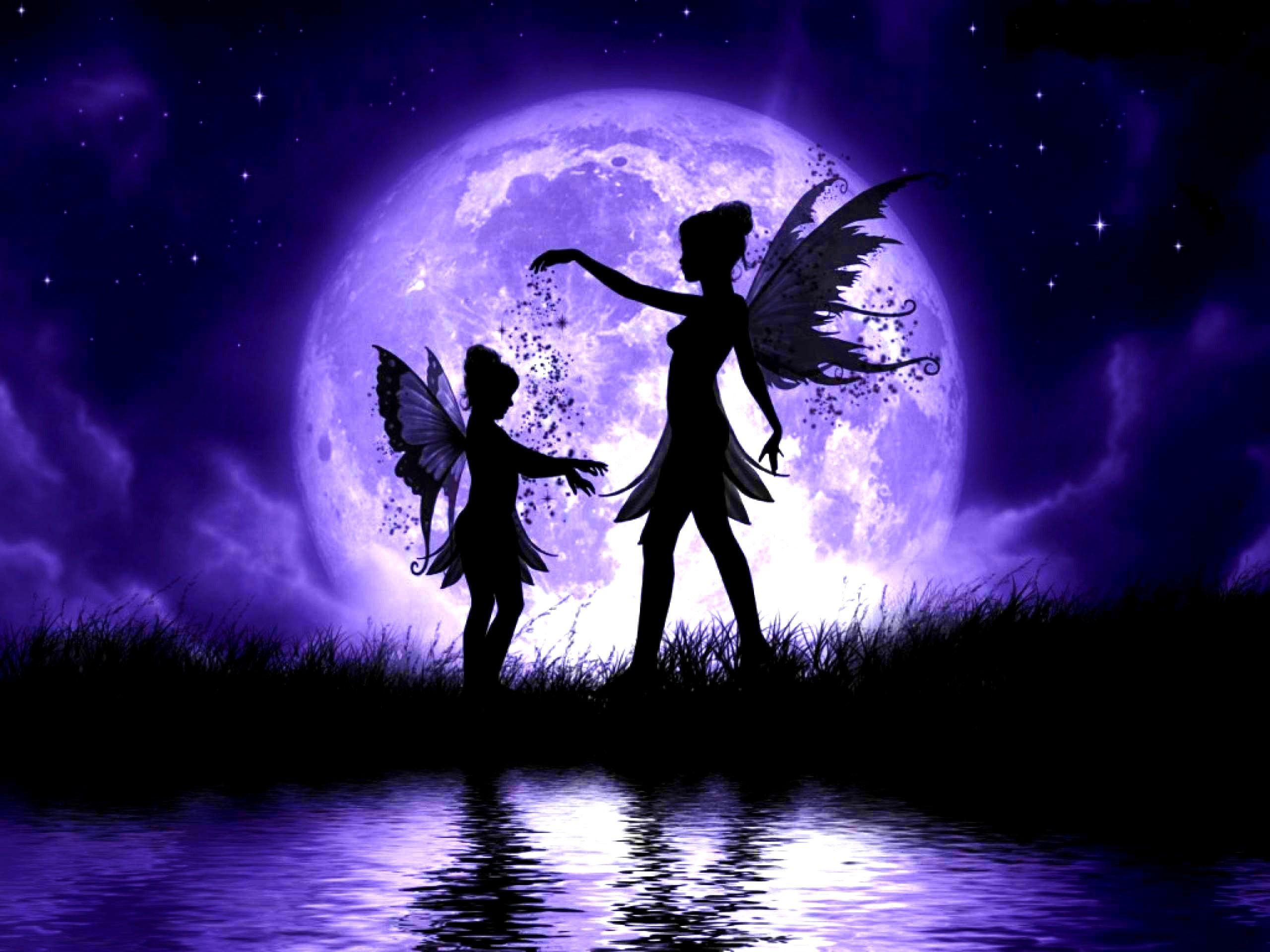 Fate silhouette luna viola, 2560x1920 2K+, Desktop