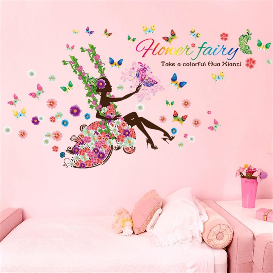 Fata dei fiori adesivo murale, 950x950 HD, Desktop