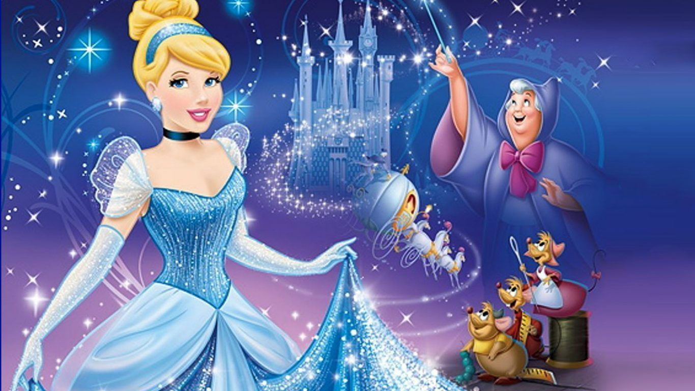 Cenerentola con fata madrina Disney, 1366x768 HD, Desktop