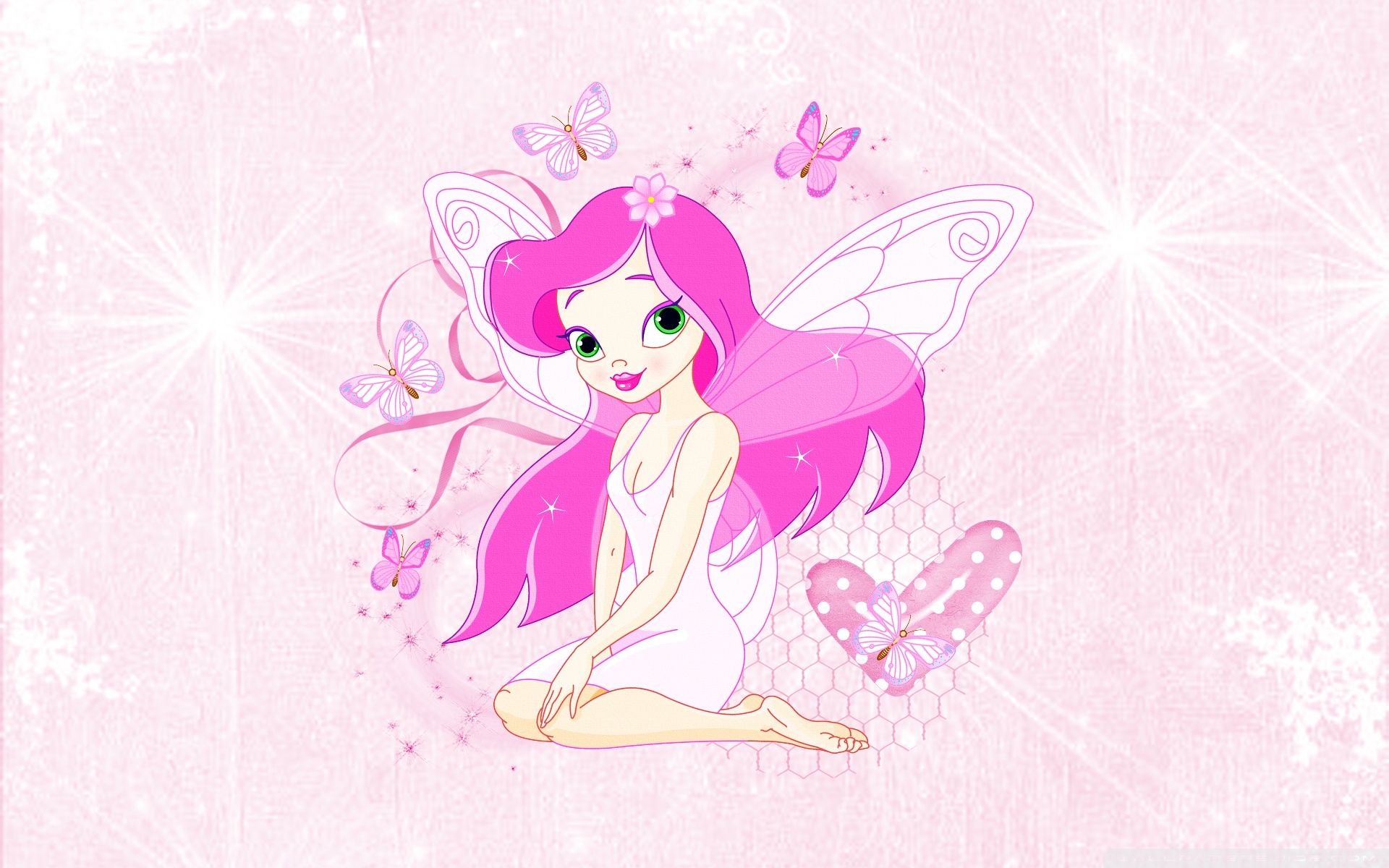 Fata rosa con farfalle, 1920x1200 Full HD+ WUXGA, Laptop