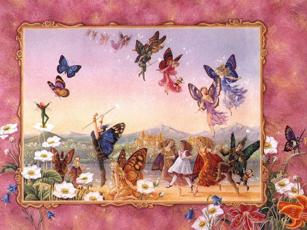 Fate e farfalle colorate, 1024x768 HD, PC
