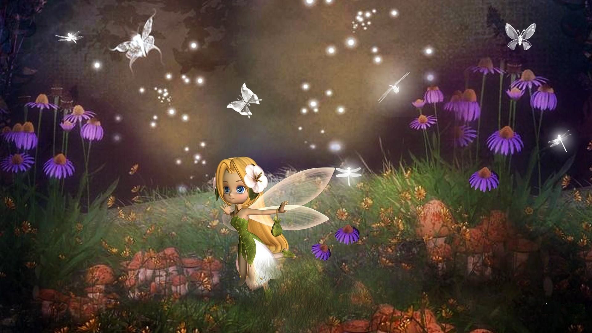 Fata dorata con farfalle notturne, 1920x1080 1080p, Desktop