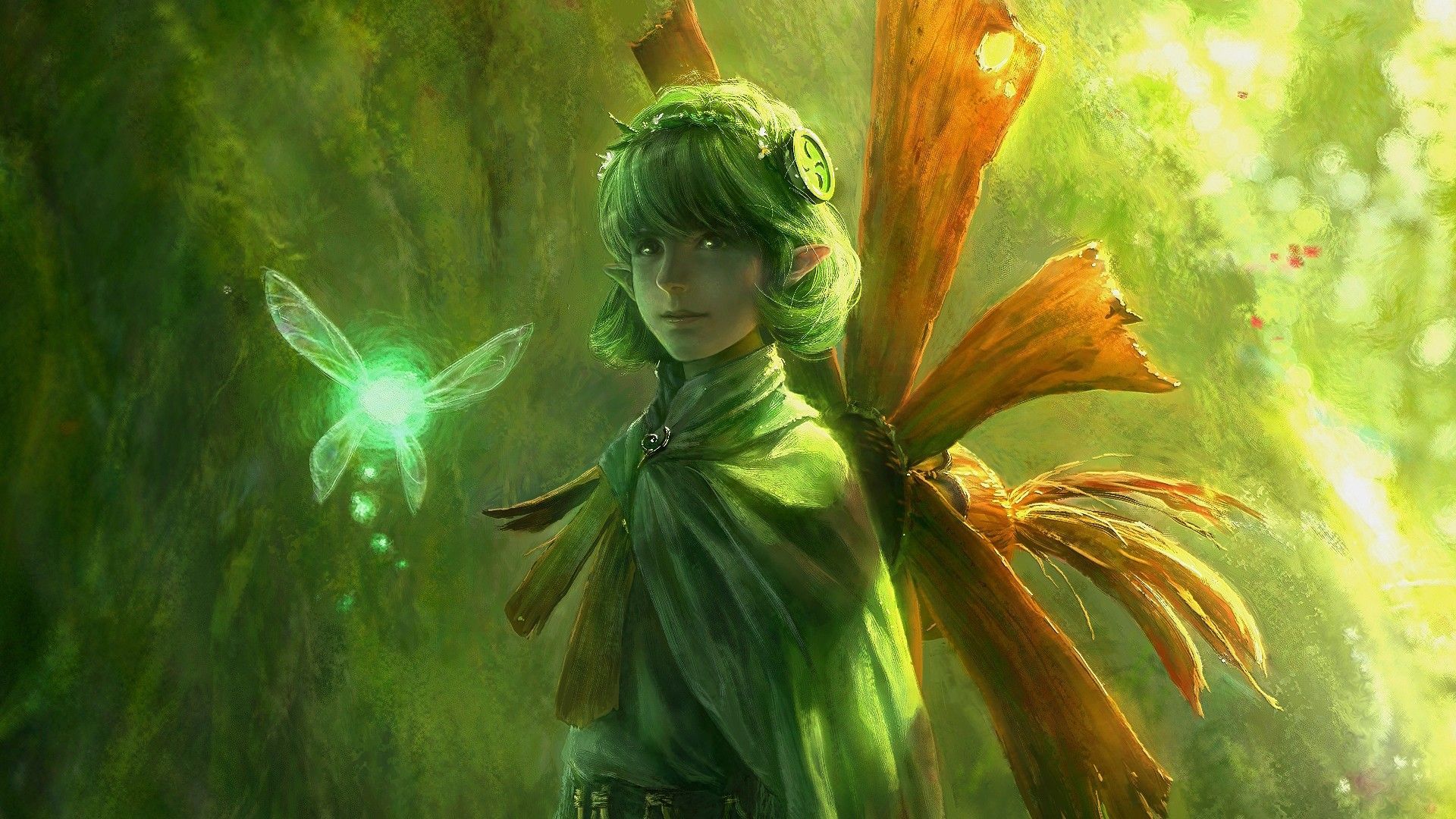 Saria Zelda con fata, Nintendo, 1920x1080 Full HD 1080p, Desktop