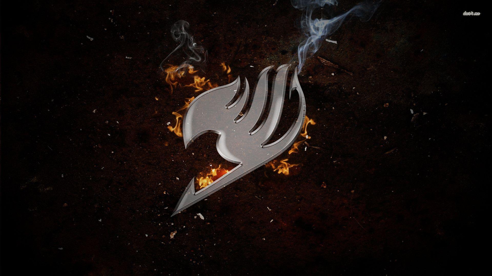 Logo Fairy Tail in fiamme, anime, 1920x1080 1080p, Desktop