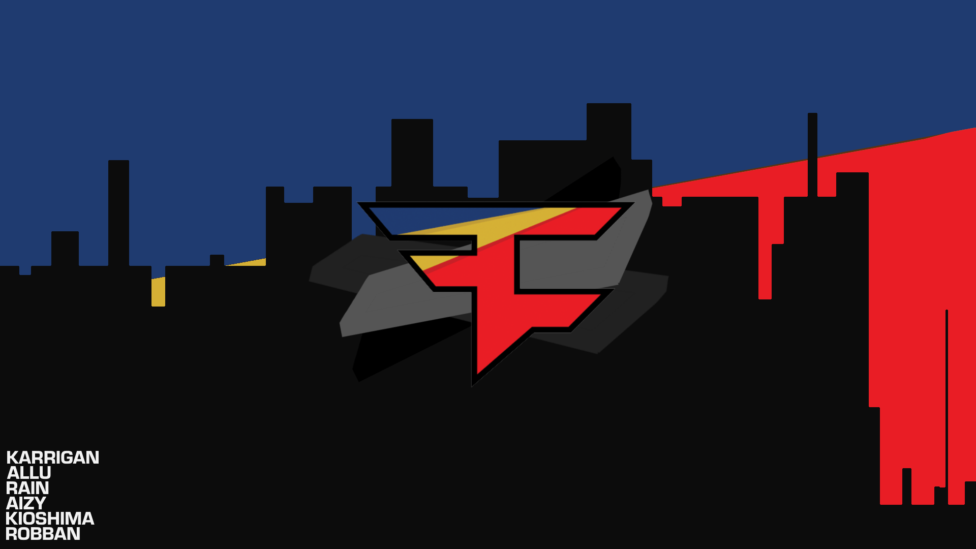 Logo FaZe Clan skyline, 1920x1080 Full HD, Desktop