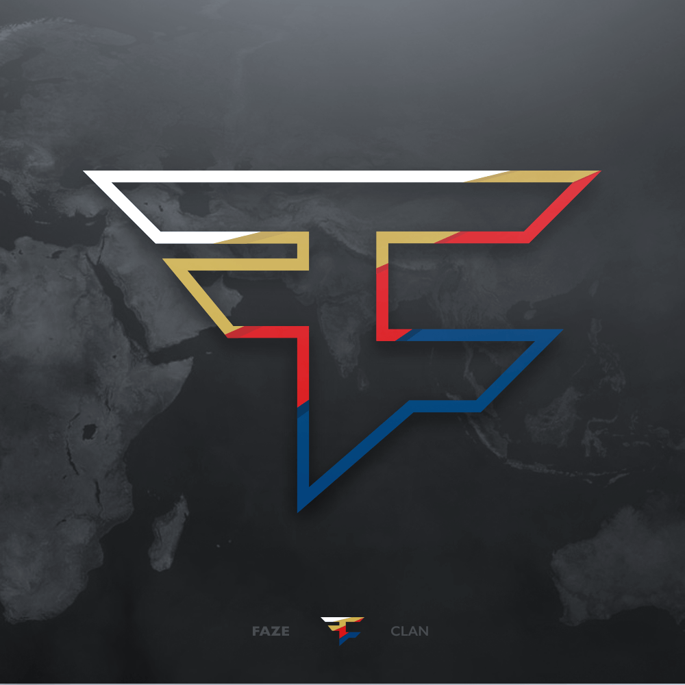 Logo FaZe Clan colorato, 1000x1000 HD, Laptop